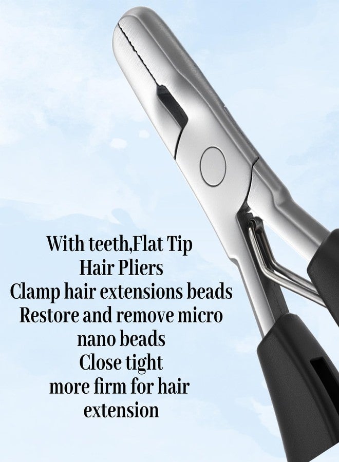 Quilax Multi Function Hair Extension Pliers, Fusion Crusher Tool for Keratin Hair, Pre-Bonded Extensions Flat Tip Hairs Loop Styling Tool(3 Holes Shape)(Thread Shape) - Image 4